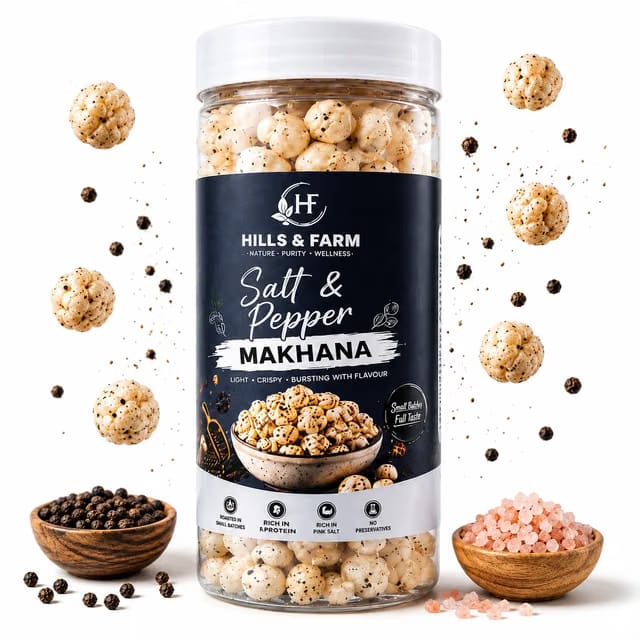 Hills and Farm Salt & Pepper Roasted Flavoured Makhana