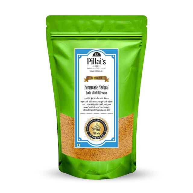 RR PILLAI'S Homemade Madurai Style Garlic Idli Chilli Podi