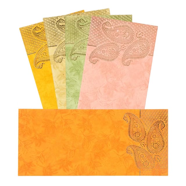 AQBAH money envelope Pack of 25 Colourful Designer Shagun Lifafa/Money Gift Envelope with Golden Ambi for Gifting Money