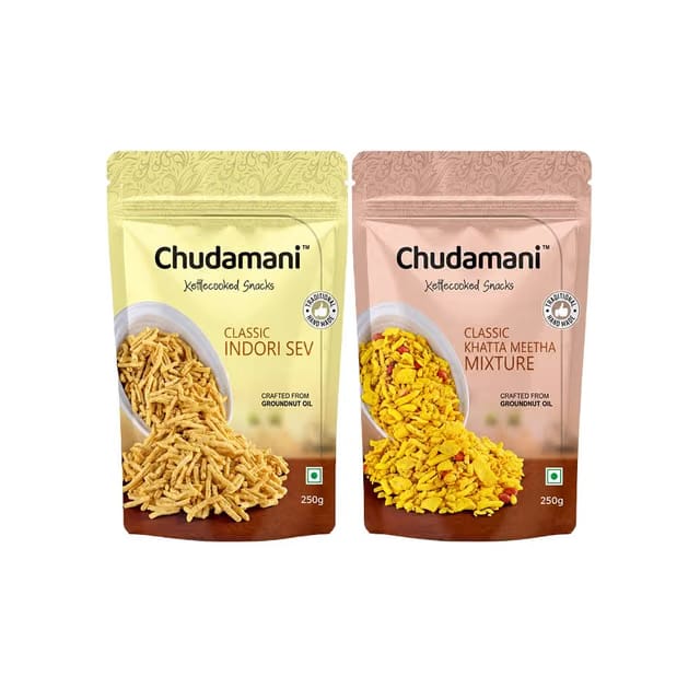 Chudamani Indori Sev & Khatta Meetha Mixture Namkeen