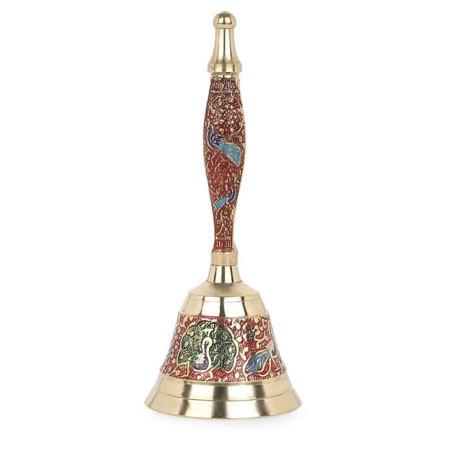Pooja Hand Bell/Ghanti Height 18Cm / 7Inch (Pure Brass Material) Royal Look