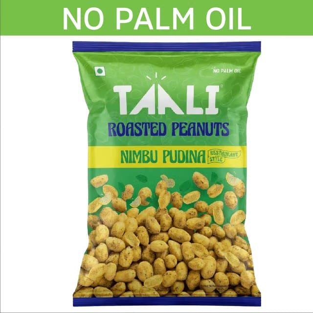 Taali Roasted Nimbu Pudina Peanuts, Premium Quality Bharuchi Nuts, Rich in Protein