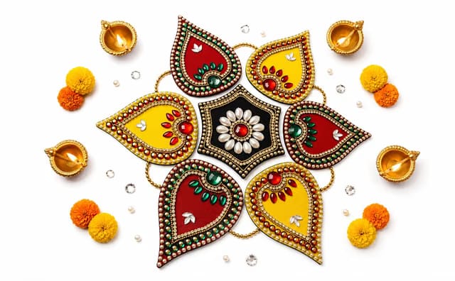 Acrylic Rangoli Design Set for Floor Decoration