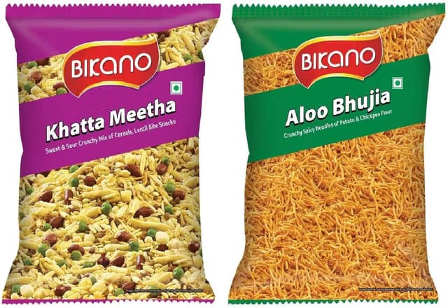 Bikano Aloo Bhujia & Khatta Meetha Combo Namkeen