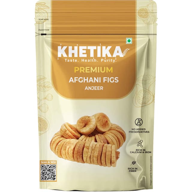 Khetika Premium Afghani Anjeer (Dried Figs)