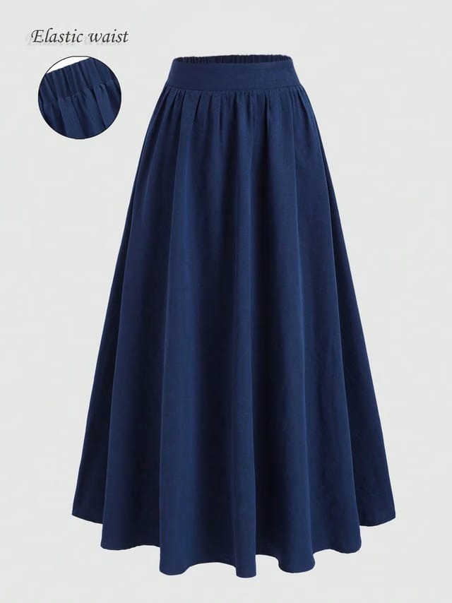 Women's Plus Size Pleated A-Line Skirt