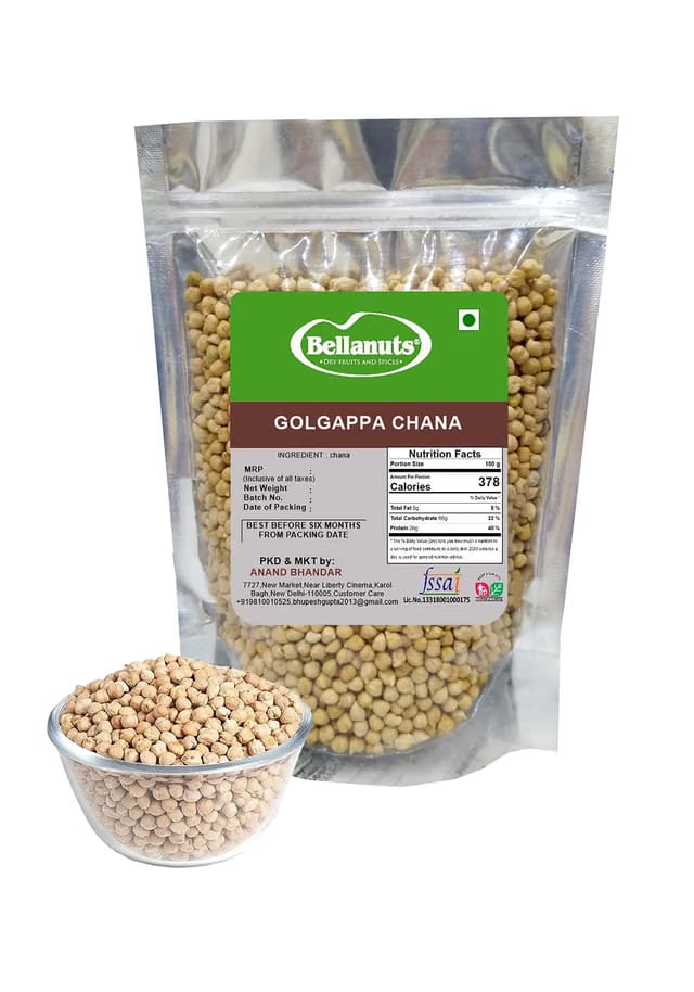 BELLANUTS Pindi Chana (Kabuli Chana, GOL Gappa Chana),