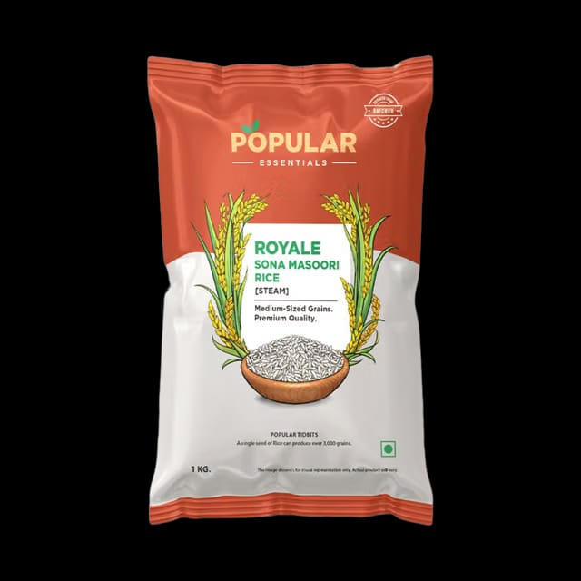 Popular Essentials Sona Masoori Steam Rice
