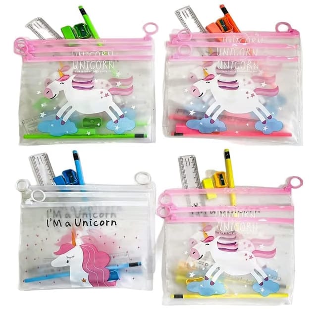 Stationery Gift Set with Unicorn Pouch (Pencil