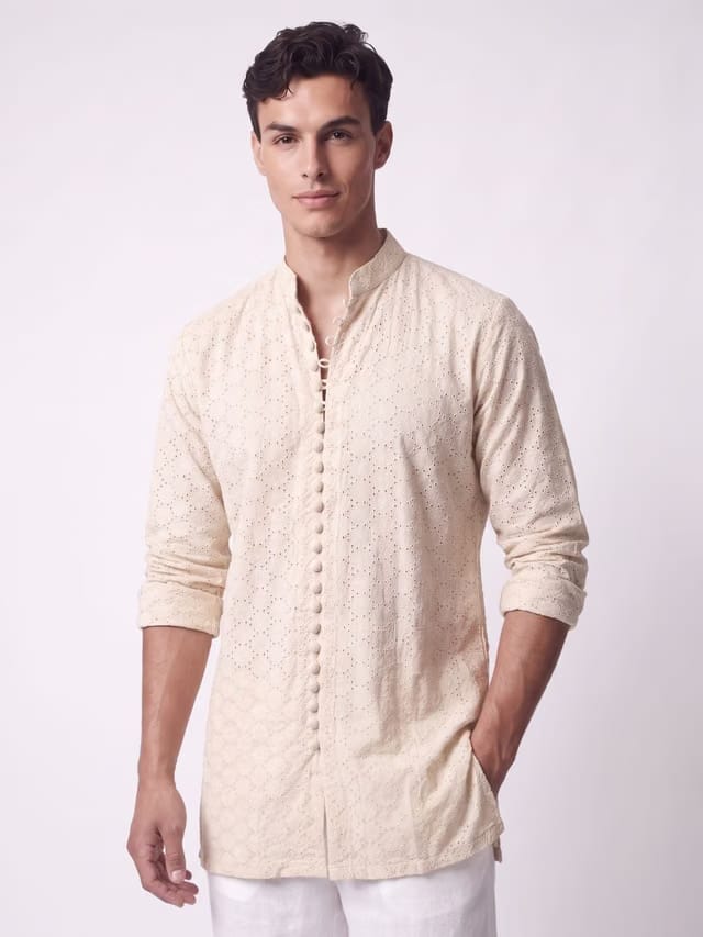 Ansh Chikankari Short Kurta