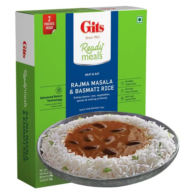 Gits Rajma Chawal Combo, Basmati Rice and Rajma Masala