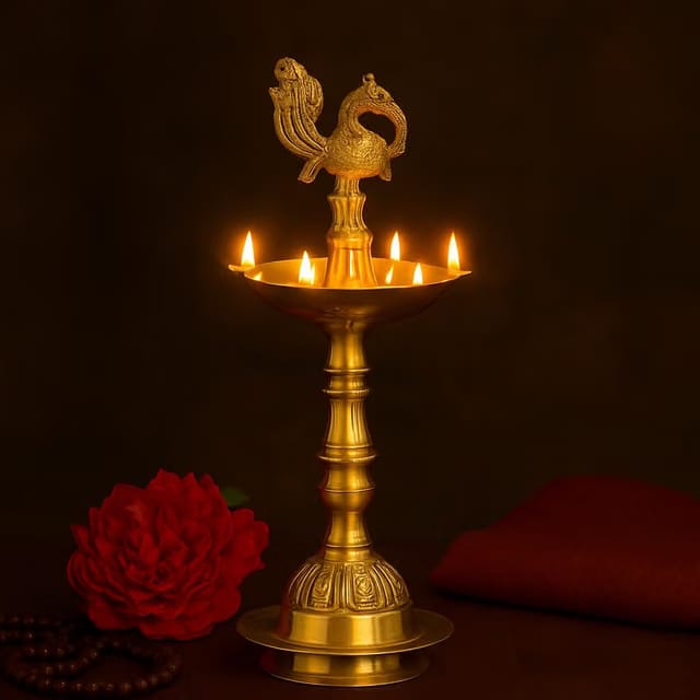 Klassic 11 Inch Brass Kerala Diya Samai