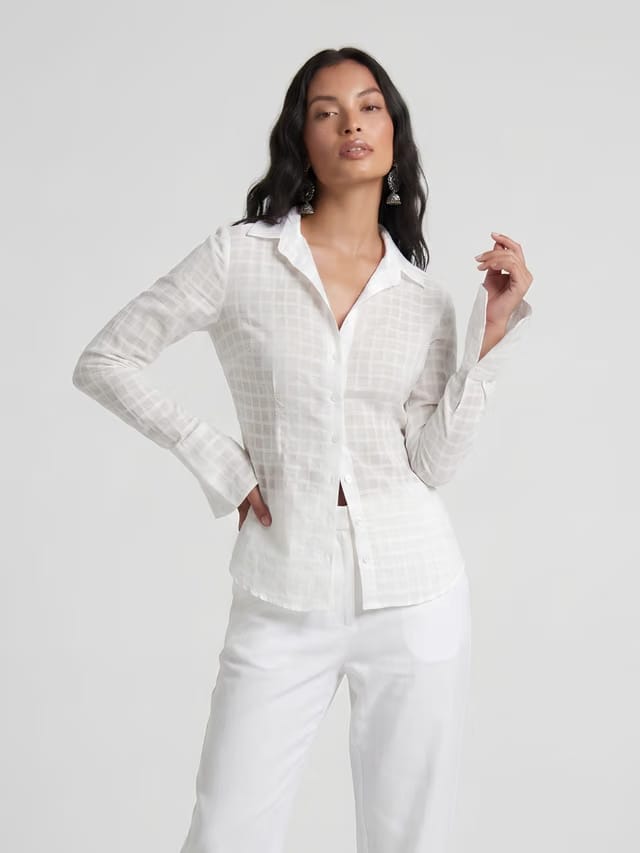 Dua Jacquard Corset Shirt
