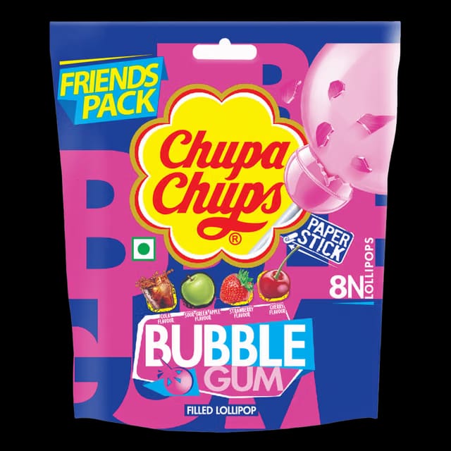 Chupa Chups Gum-Filled Lollipop Assoted Flavour