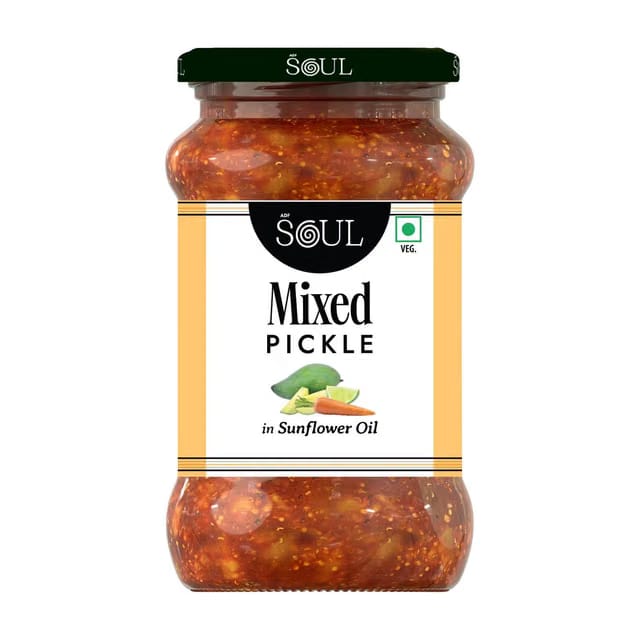SOUL Mixed Pickle 380g Lime, Mango, Mixed Pickle