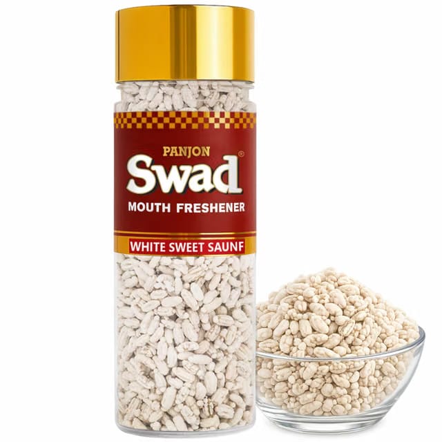 Panjon Swad White Sweet Saunf Mukhwas Mouth Fresheners 120g