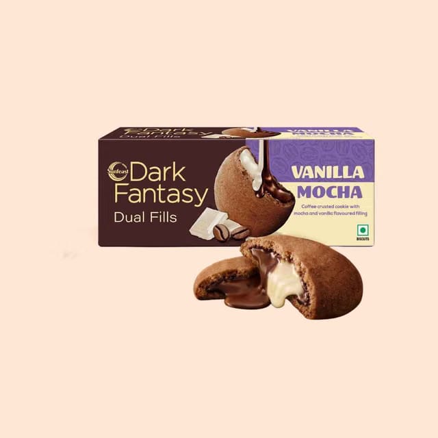 Mocha Vanilla Dual Fills Biscuit By Sunfeast Dark Fantasy