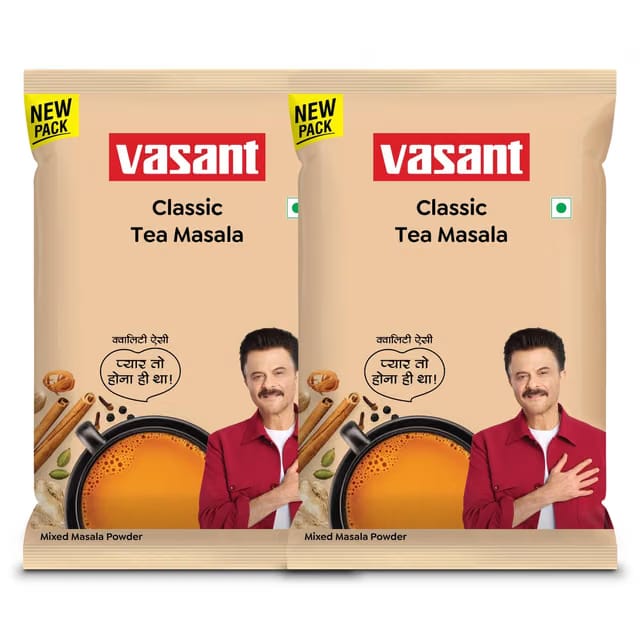 VASANT Masala Tea Combo Pack of 2 100Gram, Chai Masala 50Gram Each, Kadak Chai Masala, Tea Masala, Masala Chai, Ginger