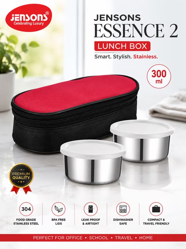Stainless Steel Essence Lunch Box with 2