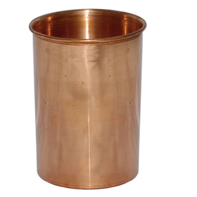 Prisha India Craft Pure Copper Glass Drinkware Tumbler Utensils