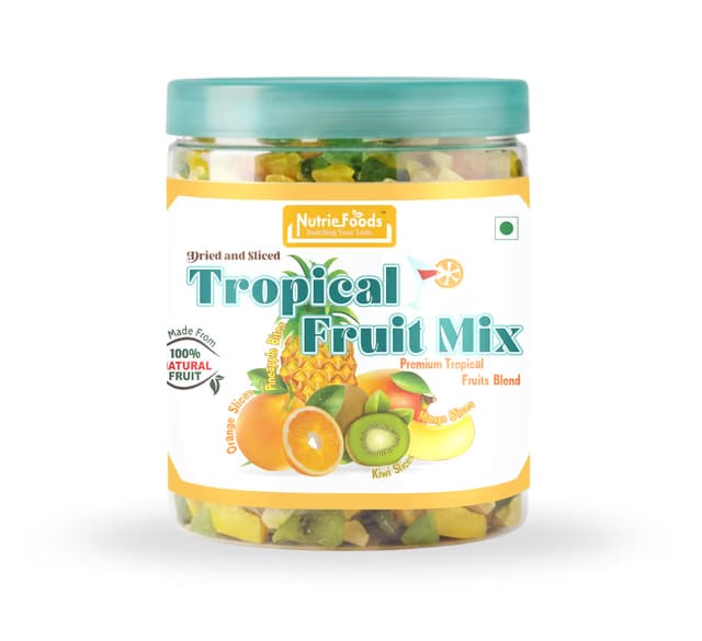 Nutriefoods Premium Tropical Dried Fruit Mix - Blend of Dried Mango, Kiwi, Pineapple, and Oranges