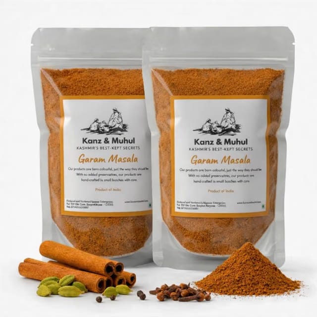 Kanz & Muhul Kashmiri Garam Masala – Traditional Spice Blend, Hand-Ground, Rich Aroma & Bold Flavour