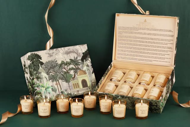 by Parkash Candles Noor Luxury Scented Candle Gift Set – Soy Wax Jar Candles with Floral & Earthy Fragrances