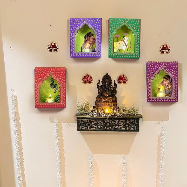 CraftVatika Jharakho Diya Set of 2 Diwali Decoration Items, Home Decor Items Festive Decor Item