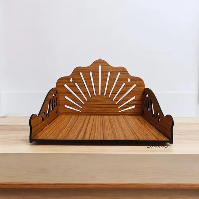 Aaradhya Beautiful Engineered Wooden Mandir - Hand Crafted Home Temple for Idols Temple for Home and Office