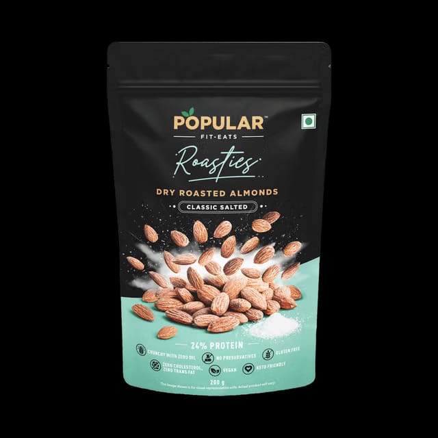 Popular-Fit-Eats- Roasties Dry Roasted Almond Classic Salted