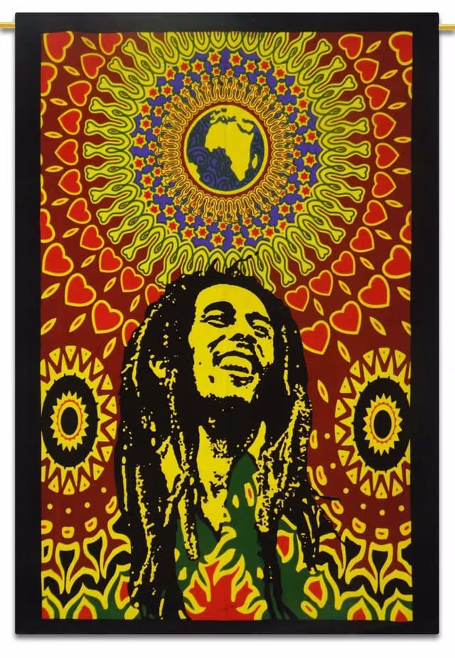 Bob Marley Tapestry Hippie Tapestry, Hippy Mandala Bohemian Tapestries, Indian Dorm Decor