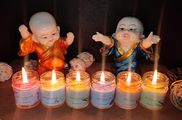 Aromatherapy Candles Set 6 Scented Candles for Home Decor in Small Glass Jars