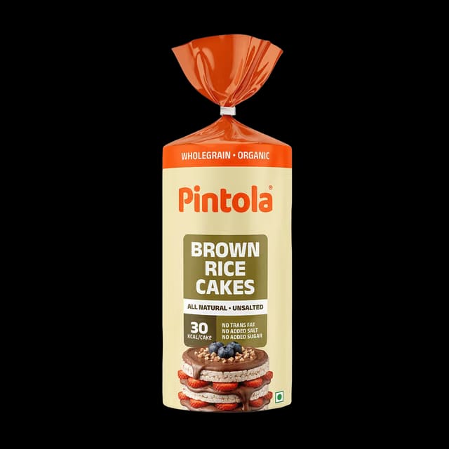 Pintola Organic Wholegrain Brown Rice Cake All Natural (Unsalted) Low Calories