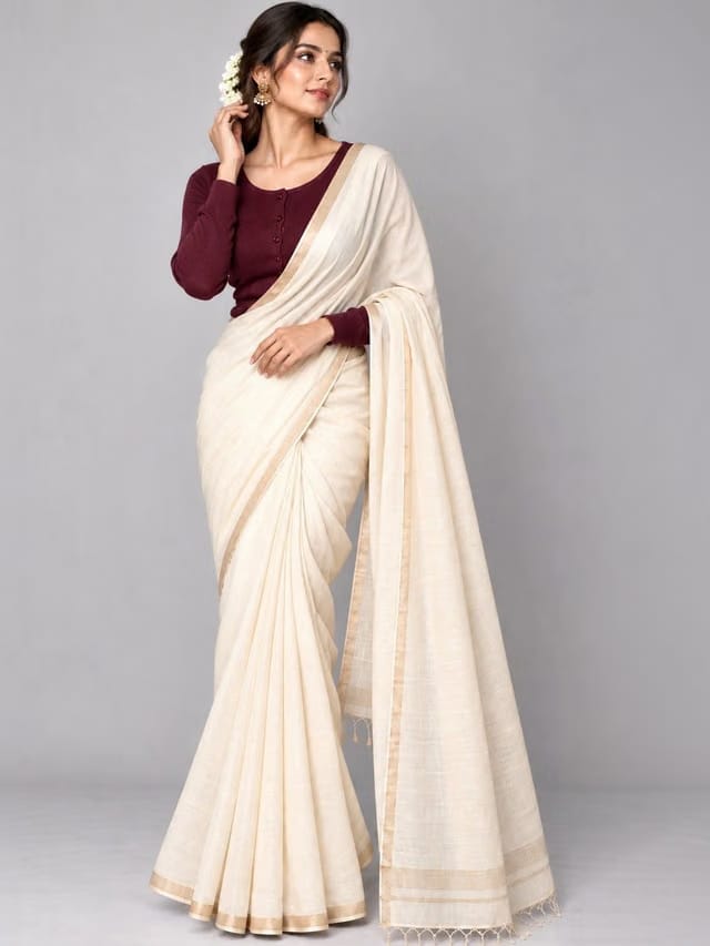 DIVINE Solid Saree Blouse