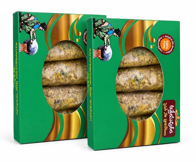 Putharekulu (Premium) with Jaggery and Dry Fruits 10 Pieces pack atreyapuram Andhra special sweet pure ghee paper sweet