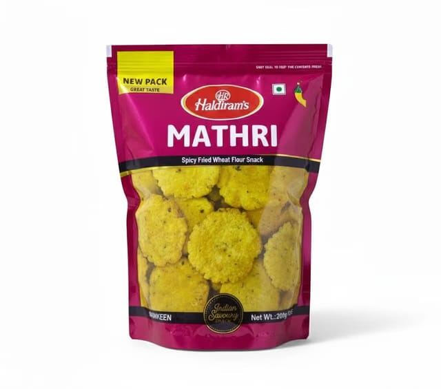 Haldiram's Snack - Mathri, 200G / 215 Gram (Weight May Vary), Onion