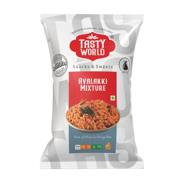 Tasty World Avalakki Mixture - Poha/Chivda Mixture (4X100g)