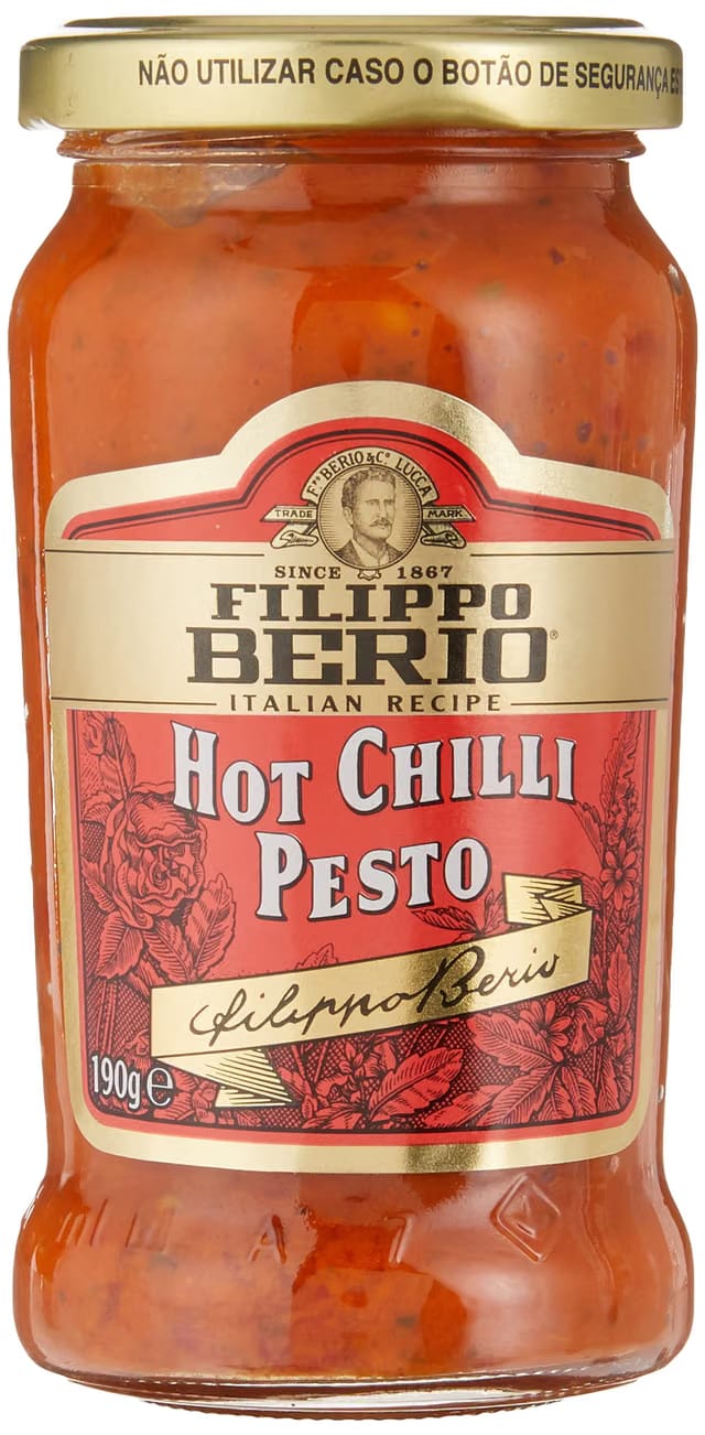 Filippo Berio Hot Chilli Pesto, 6.7 oz ℮
