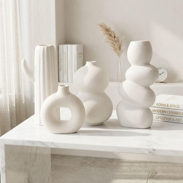 Modern Ceramic Vase Set of 4