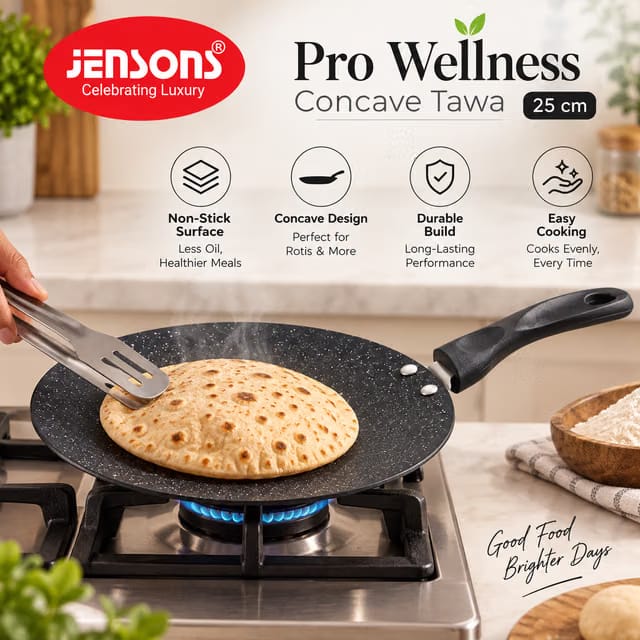 Pro Wellness Concave Tawa 25 cm Induction Compatible