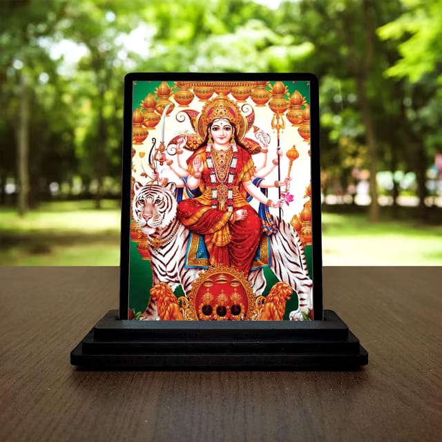 Vaishno Devi Mata Car Dashboard Idols Figurine Traditional Statues for Home Shrine Decoration Handicraft Showpiece