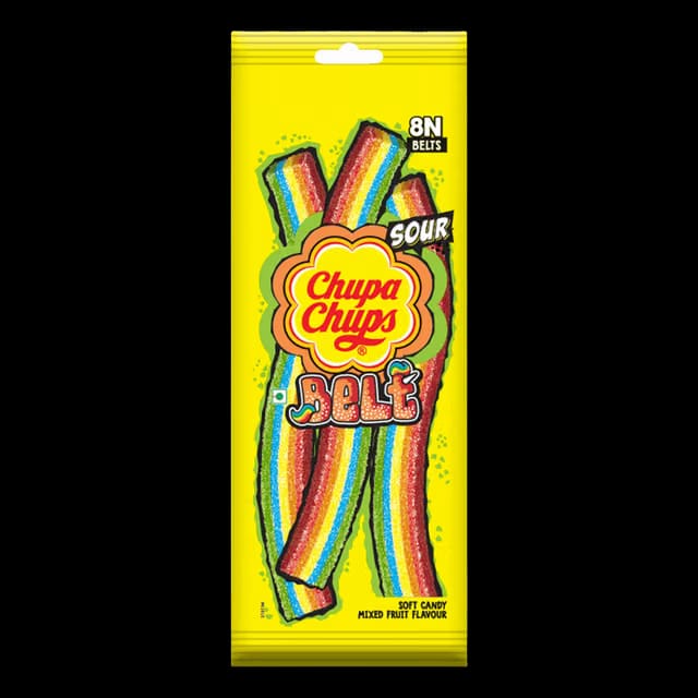Chupa Chups Sour Belt Mixed Fruit Soft And Chewy Toffee