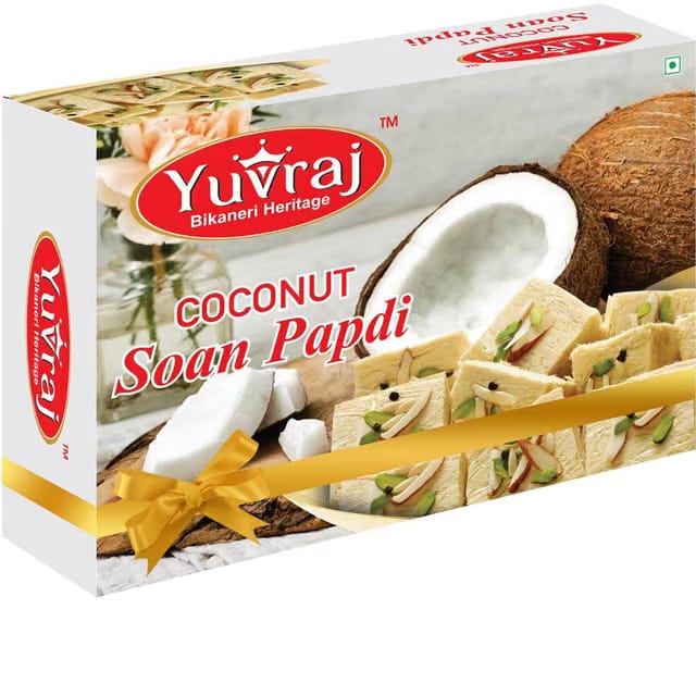 Yuvraj Food Product sweets coconut soan papdi 200 gm box