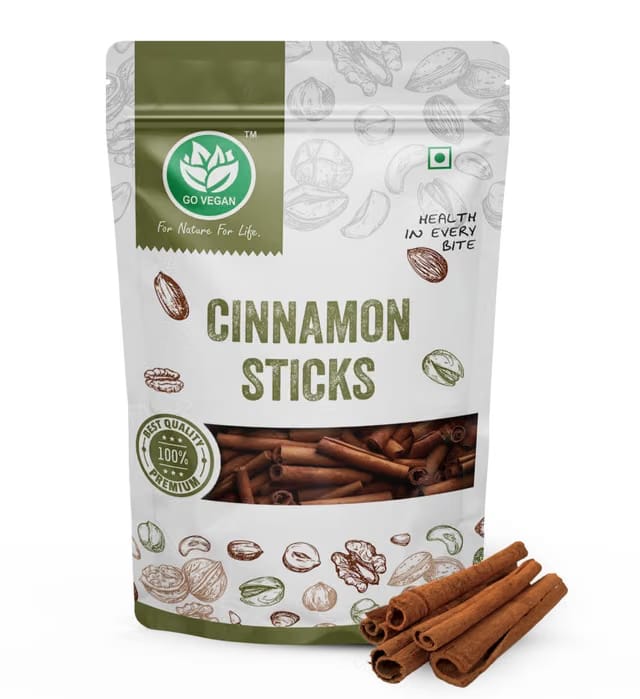Go Vegan Cinnamon Sticks Original 100gm |Dalchini Cinnamon Stick