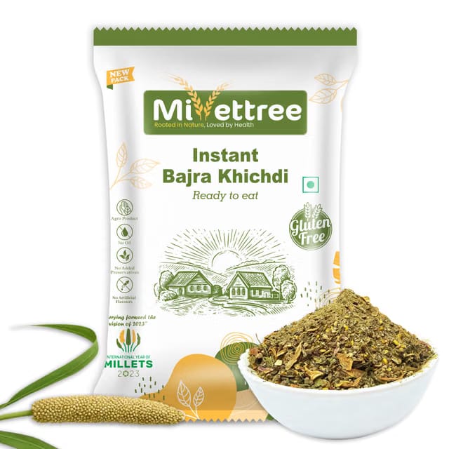 MILLETTREE Ready to Eat Instant Bajra Khichdi 150g For Weight Loss & Digestive Health - Protein-Rich Meal with Bajra