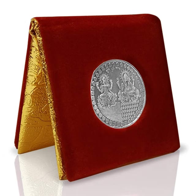 German Silver-Plated Coins for Diwali Items for Men/Women/Staff/Customer/Clients/Corporate with Velvet Gift Box, Silver