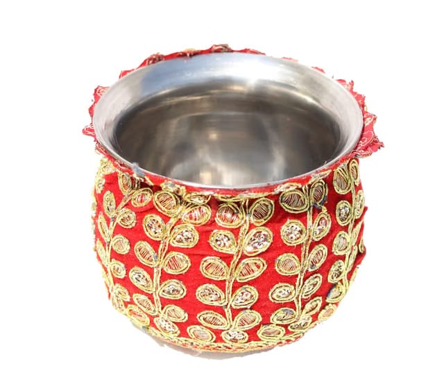 OneStoreIndia Handcrafted Pooja Lota/Kalash/beeda Set/Steel Kalash/Pooja Kalash/pithalai kudam/Decorated matki/brata for