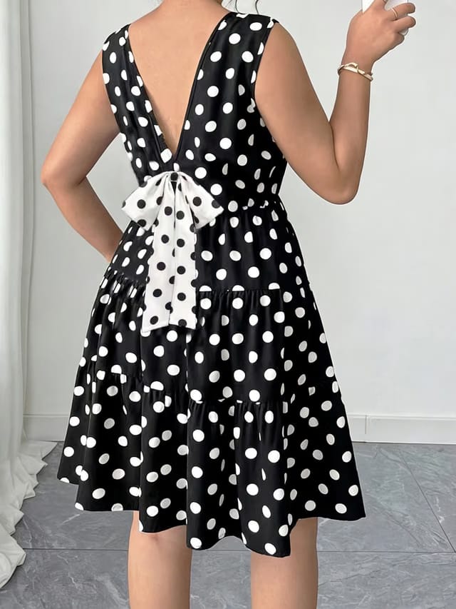 Women's Plus Size Bow Tank Dress
