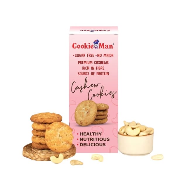 Cookieman Sugar Free Cashew Cookies Biscuits