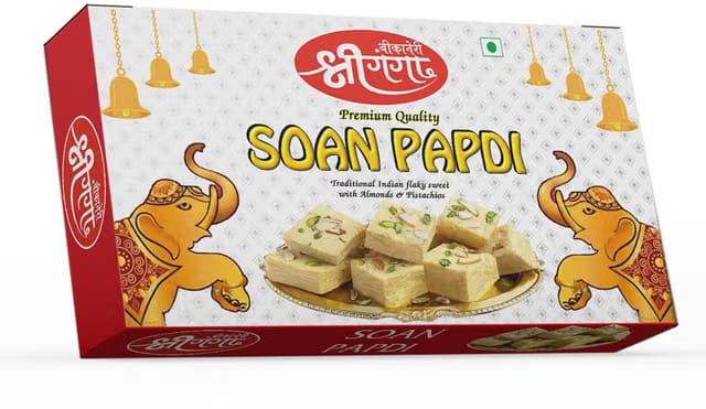 Bikaneri Shree Ganga Soft and Flaky Soan Papdi Bikaneri Sweet, Mithai
